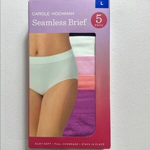 New Carole Hochman seamless brief 5 pack underwear